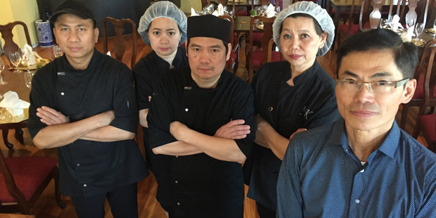 Mai Thai Restaurant owner Songvut Manoonpong (right) says his 28-year-old business is threatened...