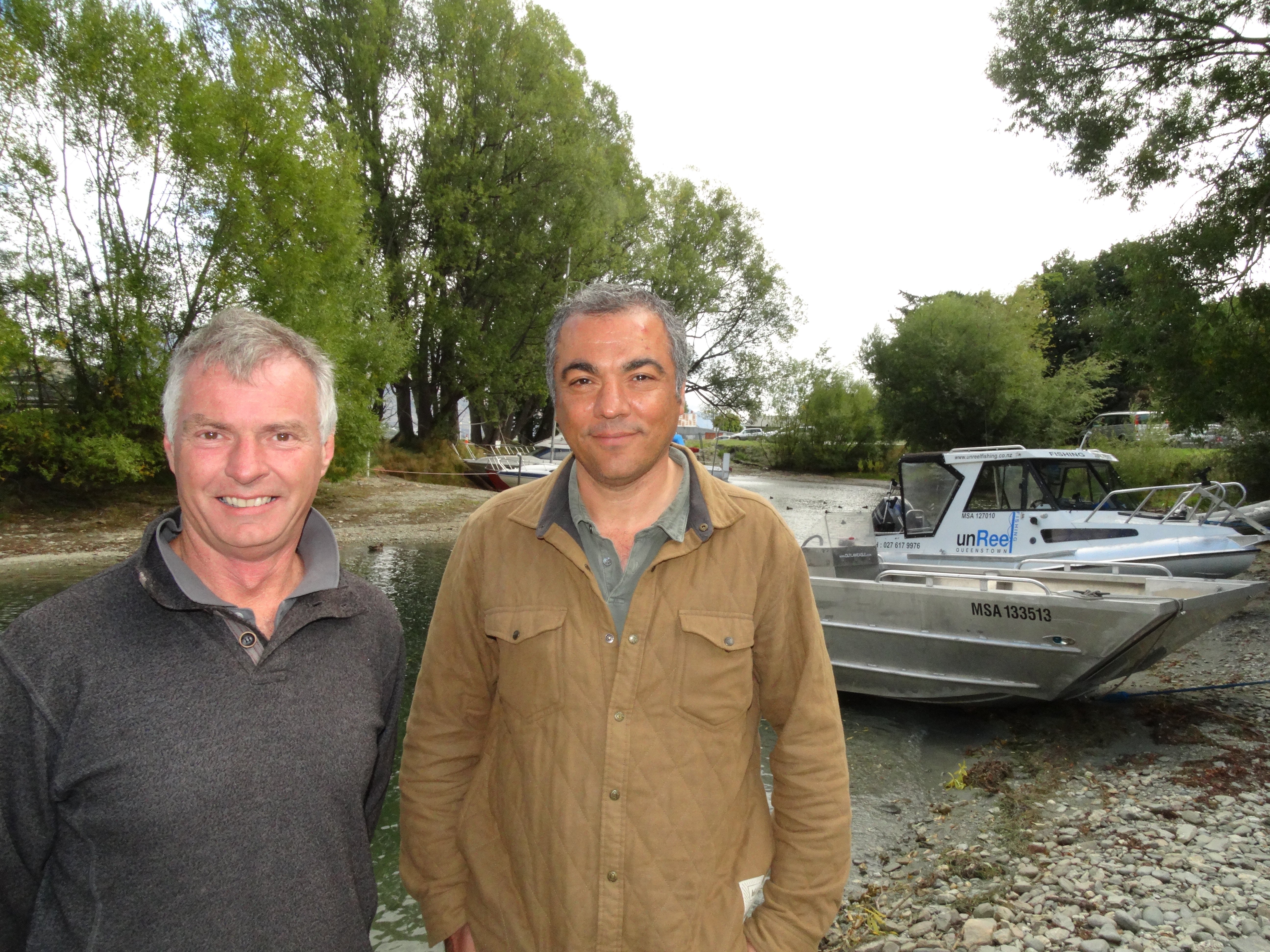 Alan Kirker (left) and Iraj Barabi at Frankton in 2015. Photo: Mountain Scene.