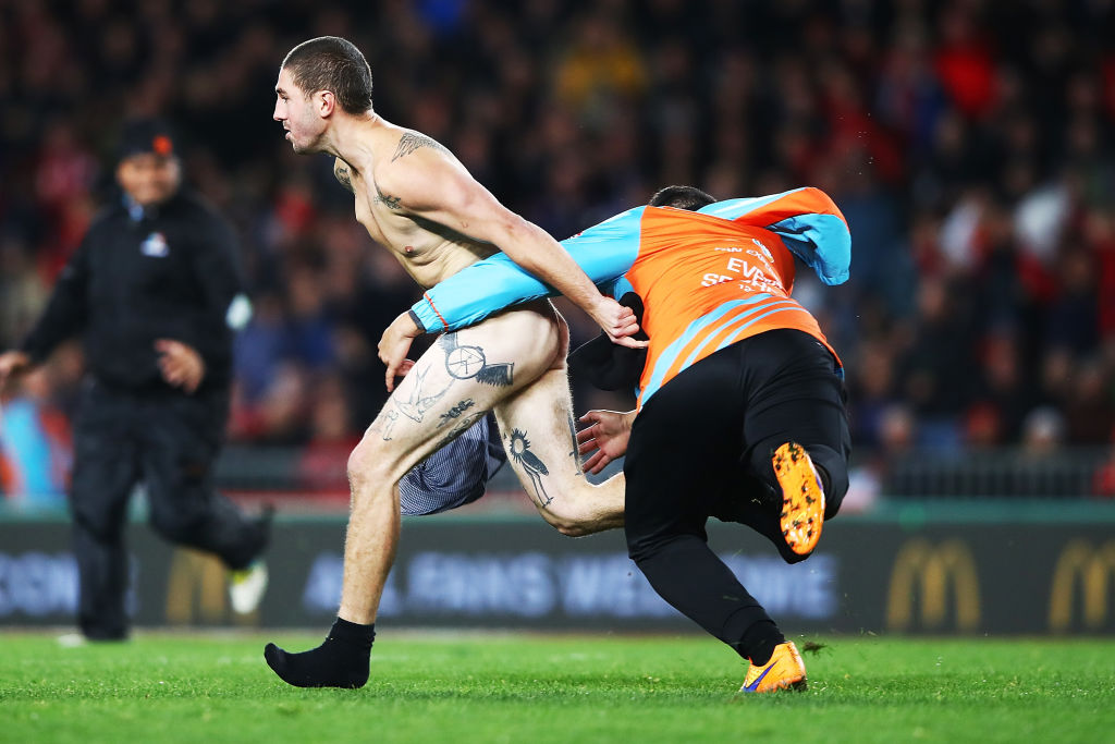 Jordan Wade has been convicetd after streaking during the All Blacks v Lions test at Eden Park on...