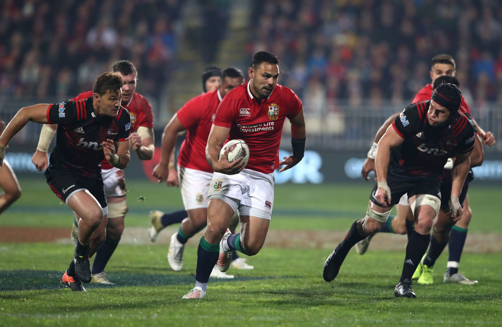 Ben Te'o of the Lions makes a break. Photo: Getty