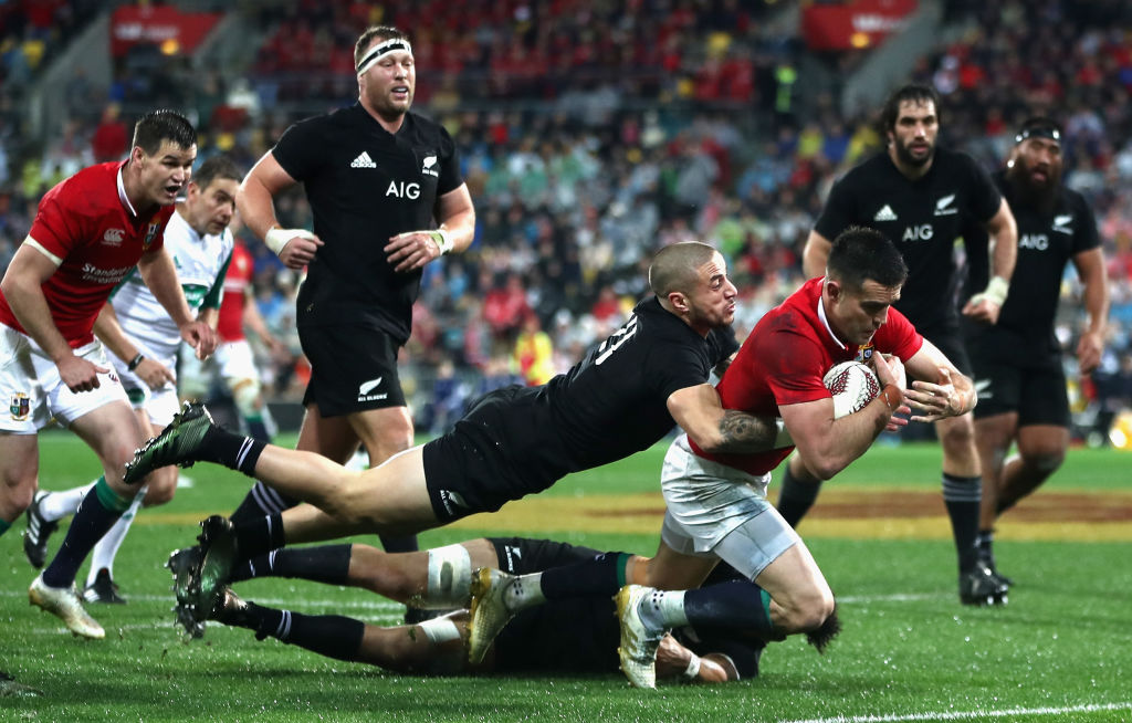 Conor Murray of the Lions scores his sides second try. Photo: Getty