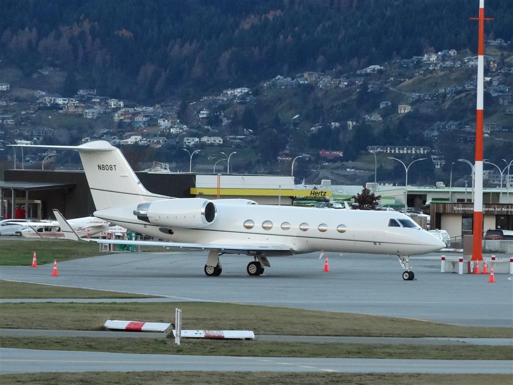 A private jet understood to be used regularly by film star Tom Cruise, parked at Queenstown...