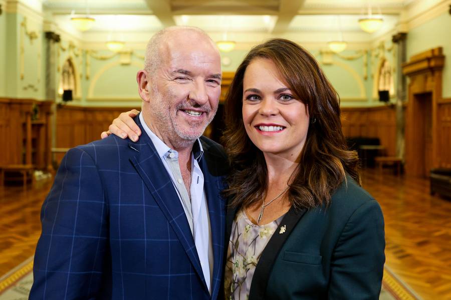 Barry Soper with his wife, Heather du Plessis-Allan. Photo: Hagen Hopkins