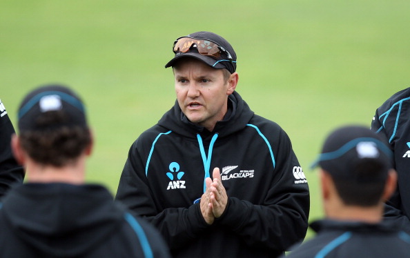 Mike Hesson, seen here with team members before an ODI against the West Indies in Queenstown on...