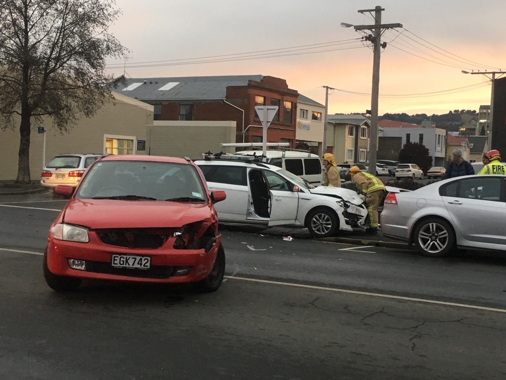 Police, St John and Fire and Emergency New Zealand (Fenz) were called to the crash on the corner...