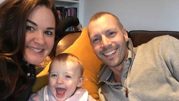 Auckland family Janelle Brunton-Rennie, Kurt Brunton and their nearly one-year-old daughter Sage...