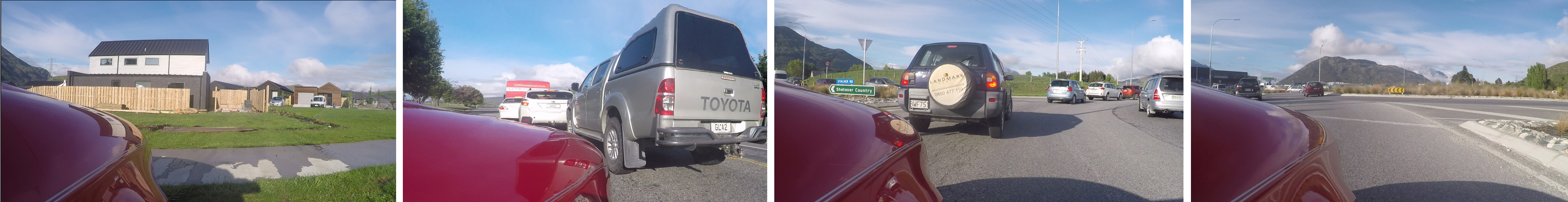 Traffic along the route from Lake Hayes Estate to Pak ‘n Save, Queenstown. Photos: Supplied