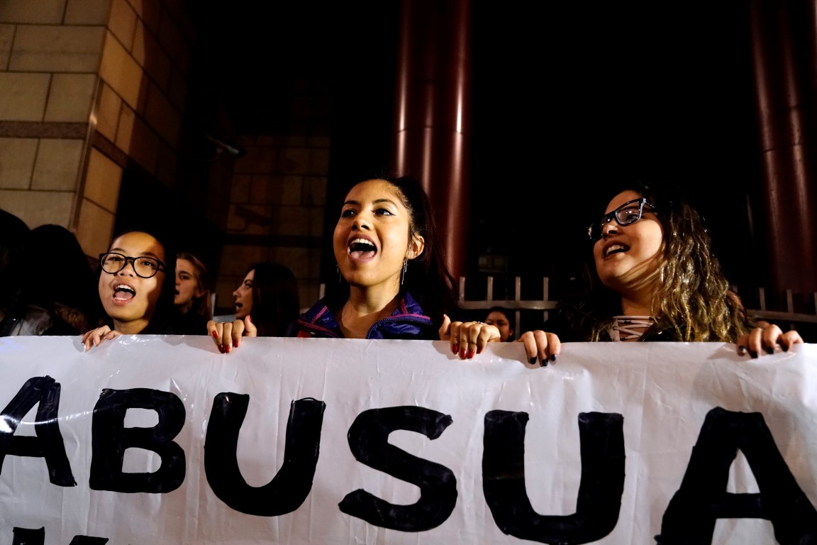 Protesters demonstrate in Bilbao after following the judges' decision. Photo: Reuters