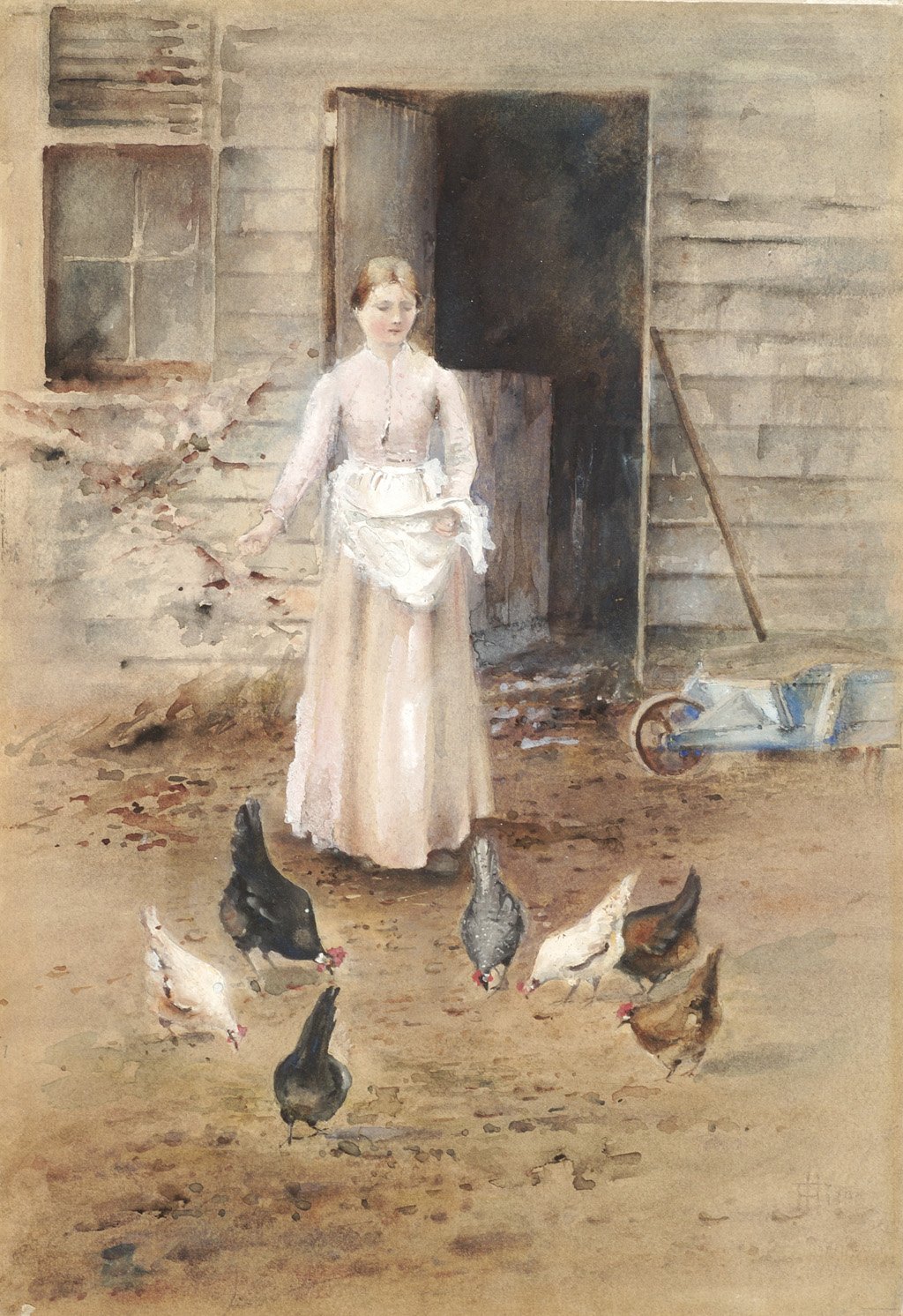 Girl Feeding Poultry, by Frances Hodgkins. Photo: Christchurch Art Gallery