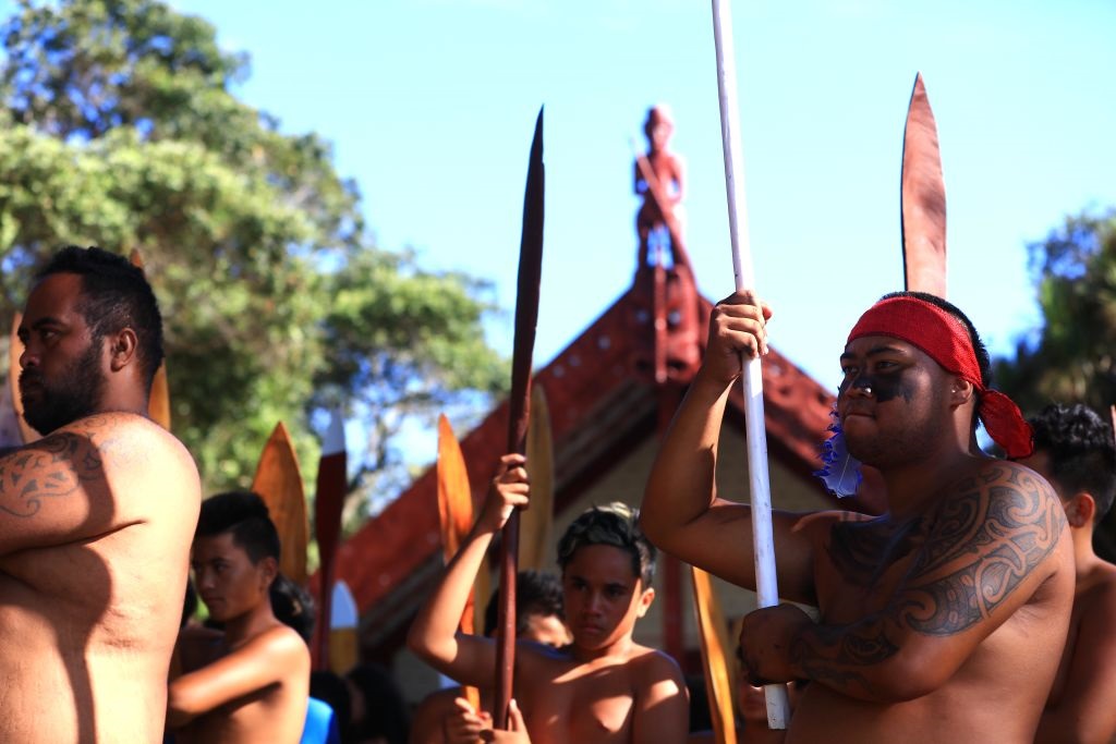 A powhiri for party leaders was held on the upper marae. Photo; Getty Images 