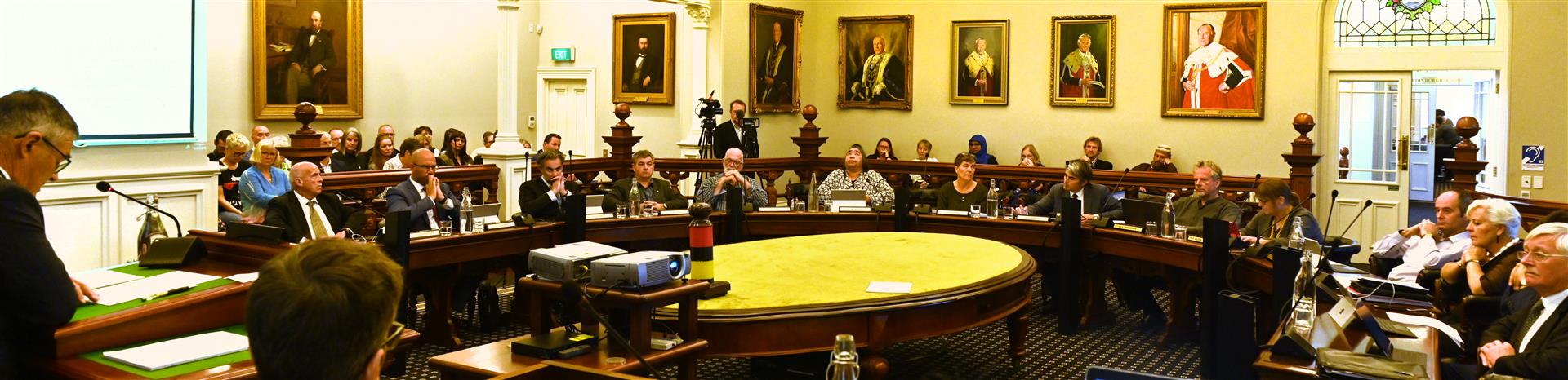 The meeting began with a prayer and waiata and ended with councillors voting unanimously for a resolution supporting their views. Photo: Christine O'Connor