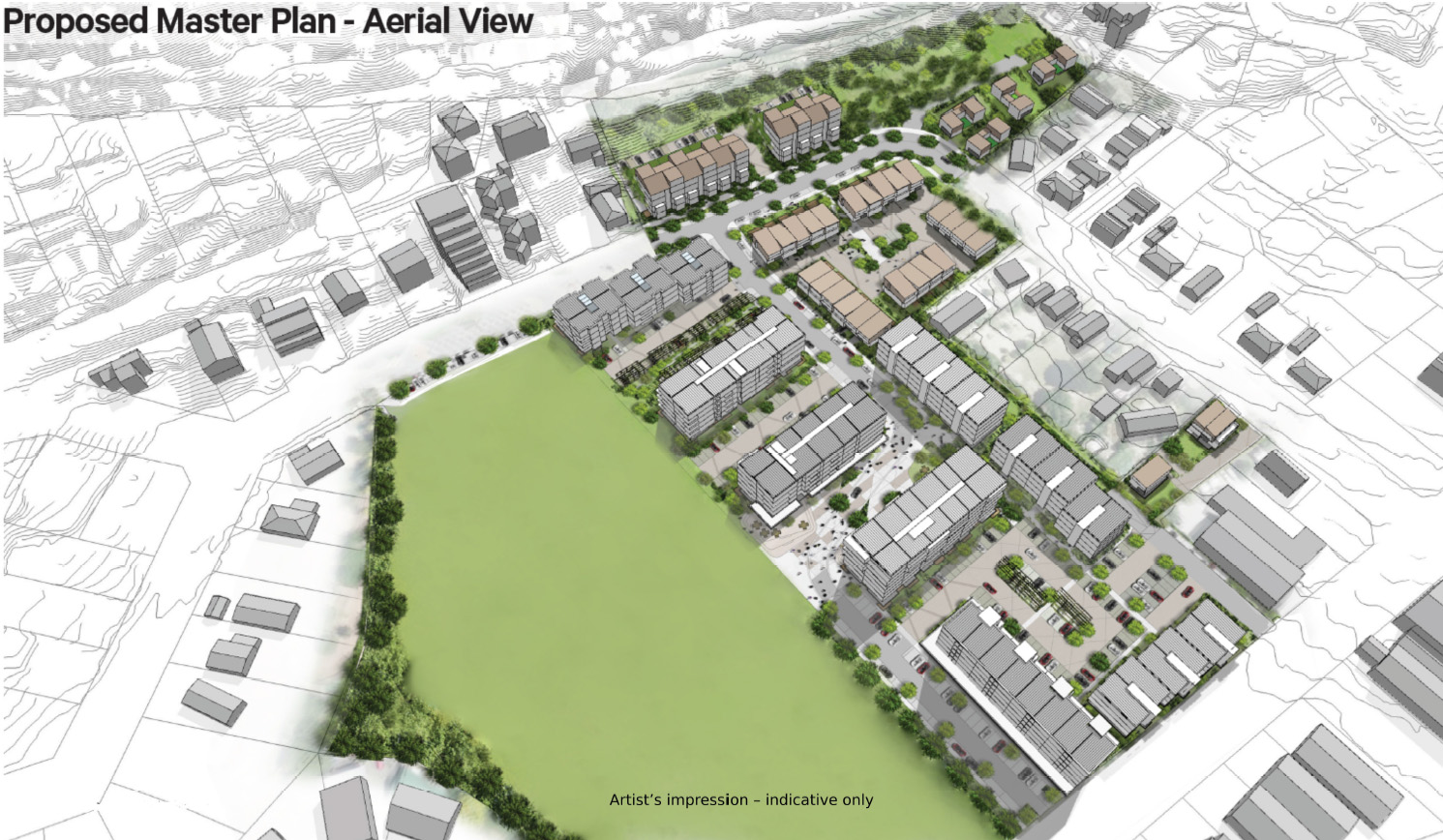 An artist's impression shows what Ngai Tahu Property's planned development at the former Wakatipu...