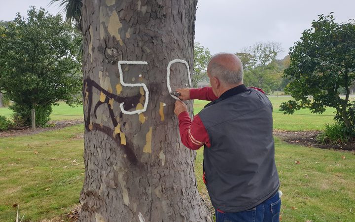 Paddy Snowdon's tribute to terror victims, Linwood Ave, Christchurch. Photo: RNZ