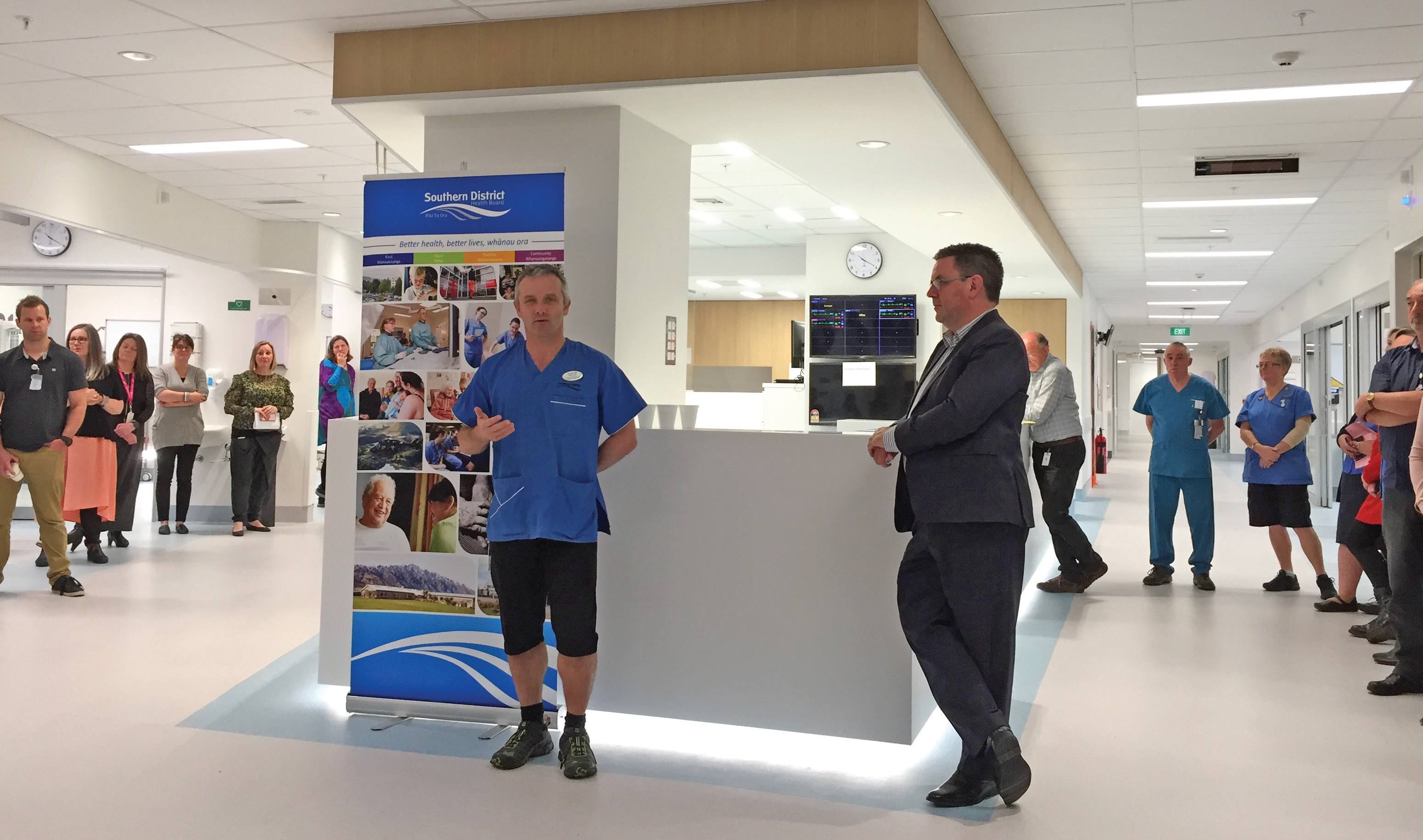 Intensive Care Unit Charge Nurse Manager Shayne Wylie, pictured with Southern DHB Chief Executive...