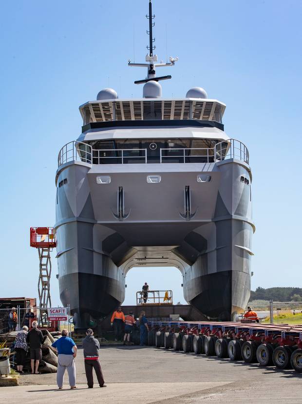 It can carry 76,000 litres of fuel, 14,000 litres of water and 14,000 litres of sewage. Photo: NZME