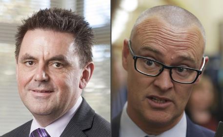 Southern DHB chief executive Chris Fleming (left) and Health Minister David Clark. Photos:...