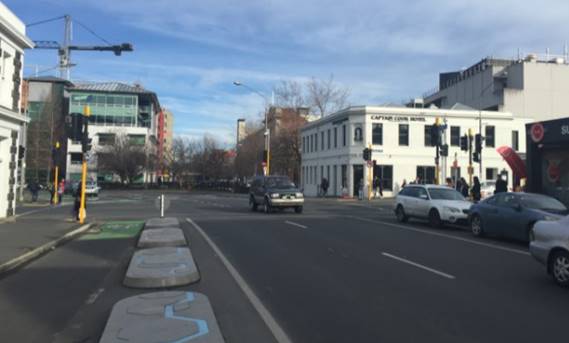 The nearby 'Captain Cook' intersection, also to become a Barnes Dance crossing. Photo: NZTA