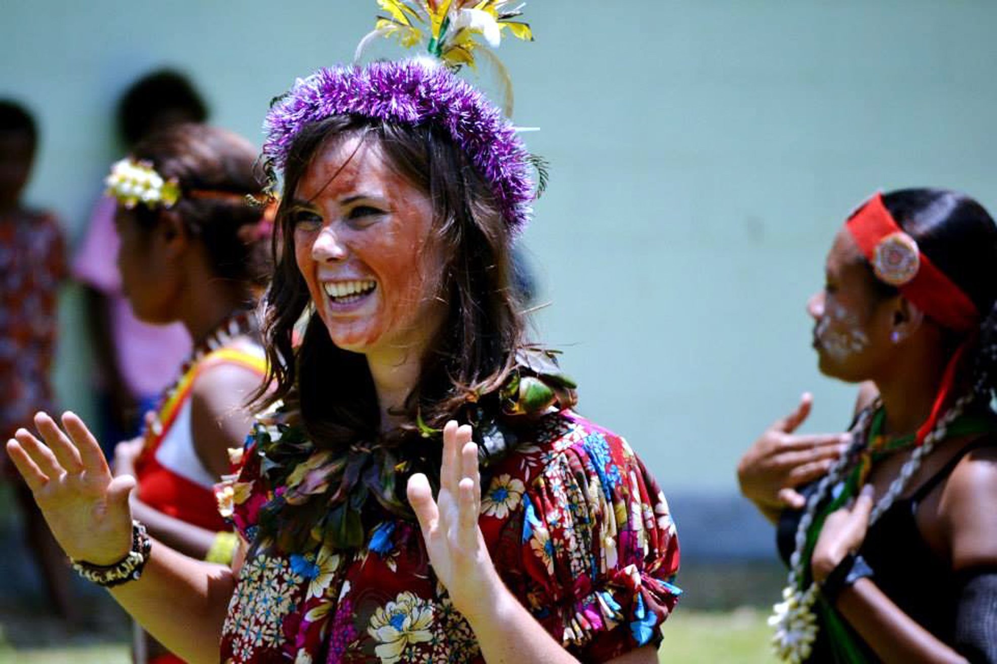 Rosie Paterson-Lima, 2009 Class Act recipient from Kaikorai Valley College, takes part in a dance...