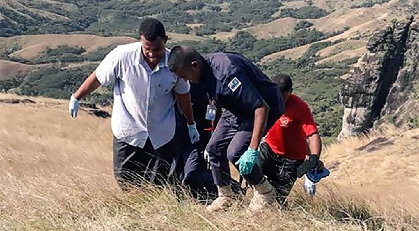 Police at the site where five bodies were found in the Nausori Highlands in Nadi. Photo / Fiji...