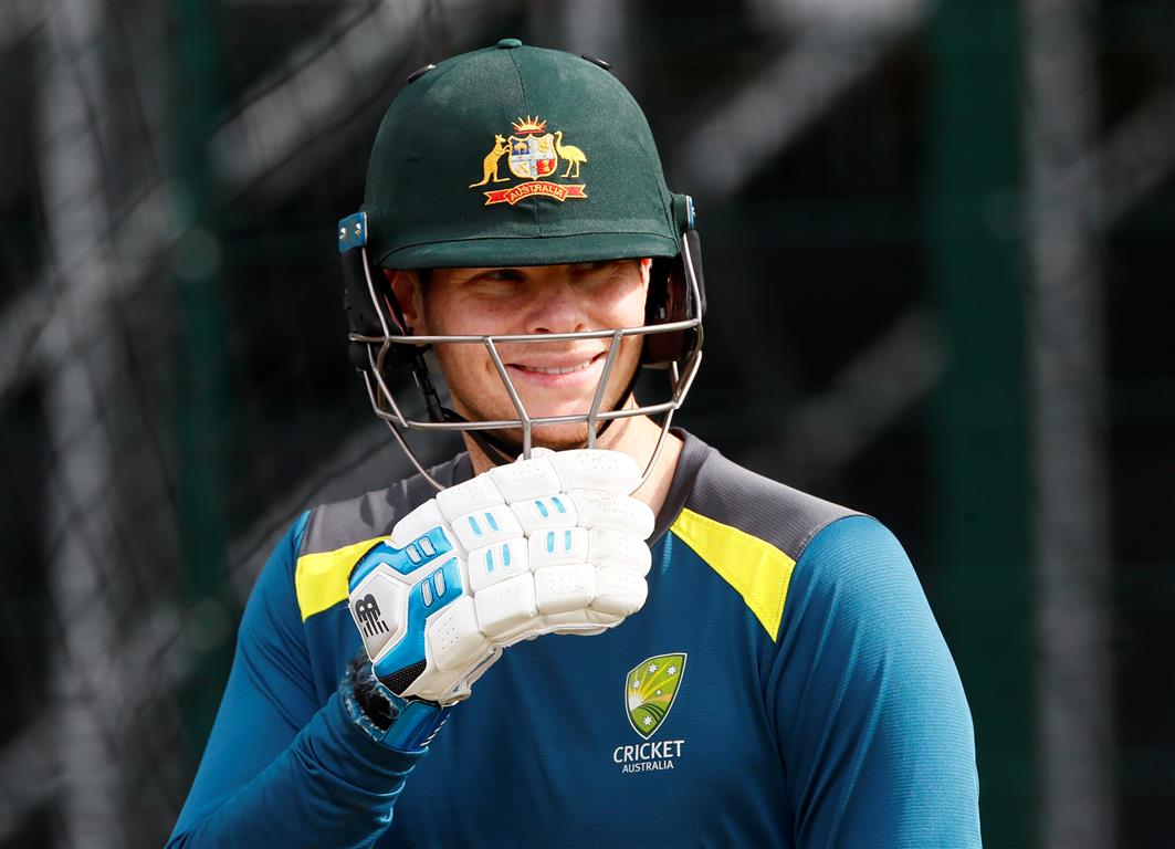 Australia's Steve Smith at a net session at Old Trafford in Manchester. Photo: Action Images via...