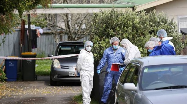 Investigators at the scene after the incident. Photo: NZ Herald