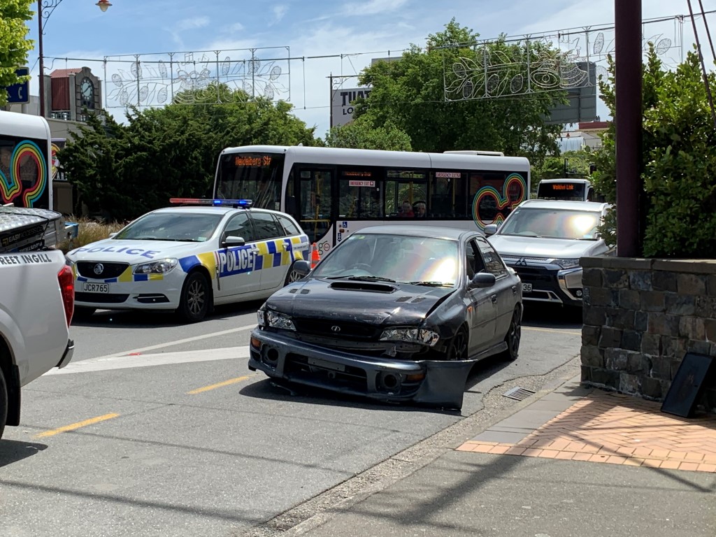 Police at the scene in Invercargill today. Photo: Abbey Palmer