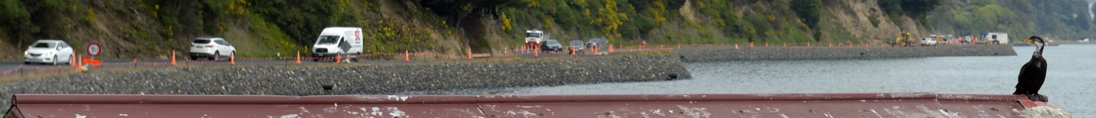 A completed section of the new Otago Harbour rock wall to the west of Glenfalloch. PHOTOS: GERARD...