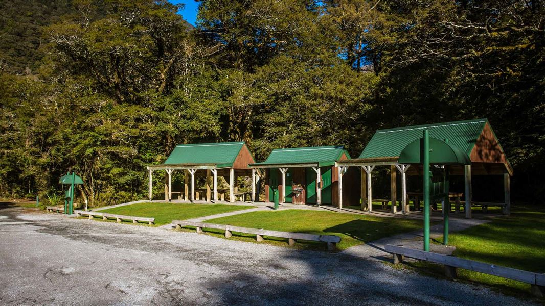 The Pleasant Flat campsite. Photo: Department of Conservation