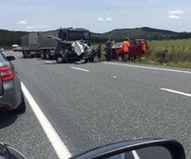 The serious crash on SH5 east of Taupo. Photo: Supplied