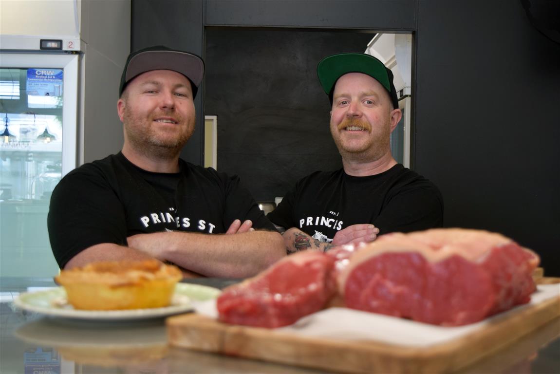 Princes Street Butcher and Kitchen managing director Dave Gibson (left) and head butcher Greg...