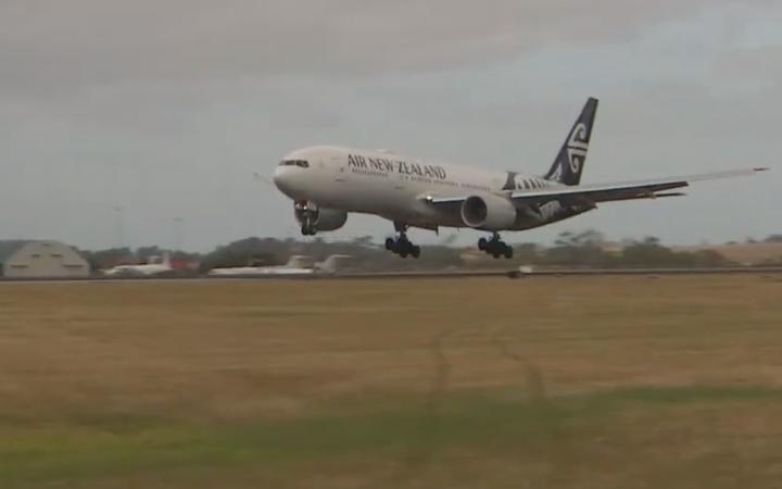 The flight arrived at Auckland Airport shortly after 6pm this evening with 190 evacuees on board....