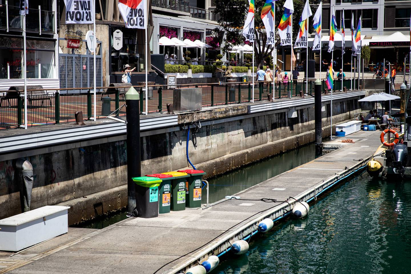 The area where Tim Rogers fell at Auckland's Viaduct on Waitangi Day. Photo: NZ Herald