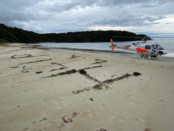 The man was sighted from the air during an extended shoreline search at Chew Tobacco Bay. Photo:...