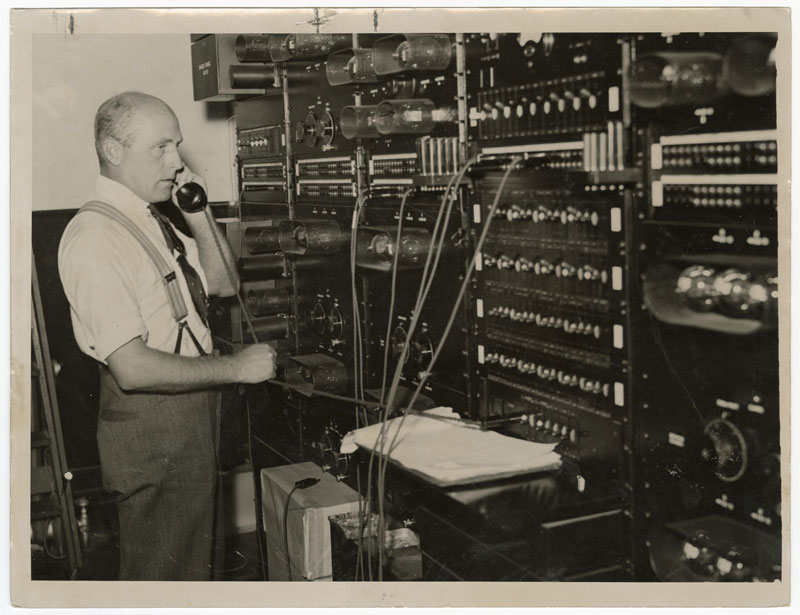 Christchurch's telephone exchange in operation at the Cathedral Square-based post office in 1941.