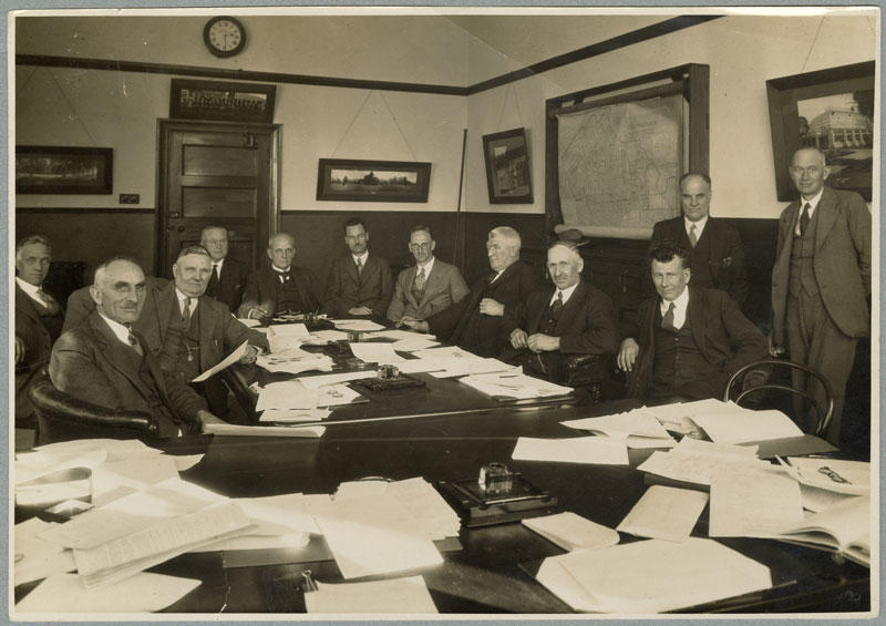 Christchurch City Council officials during a finance committee meeting in the council chambers...