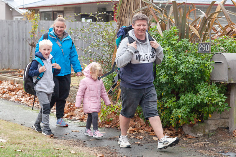 Out for some family exercise on Lower Styx Rd, Spencerville.