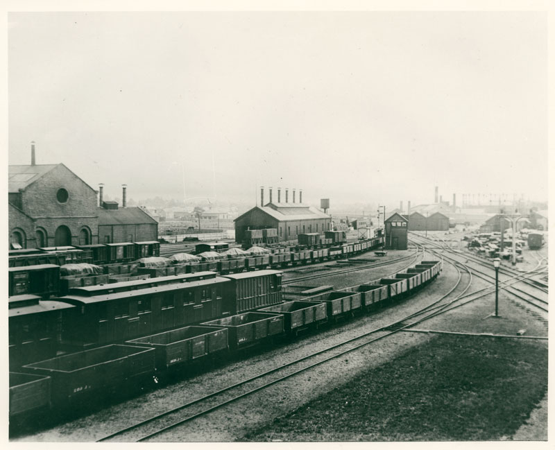 Christchurch railway yards pictured in the 1980s.