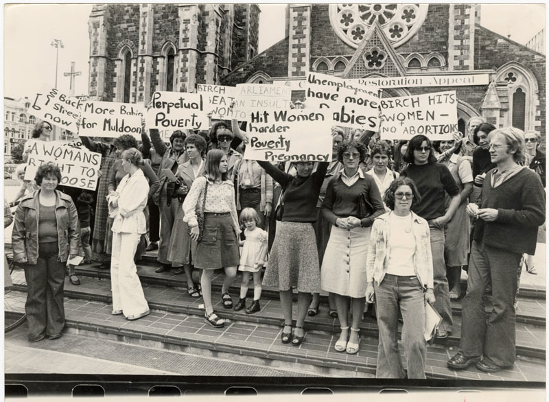 Protest against the 1977 amendment to the Contraception-Sterilisation and Abortion Bill in...