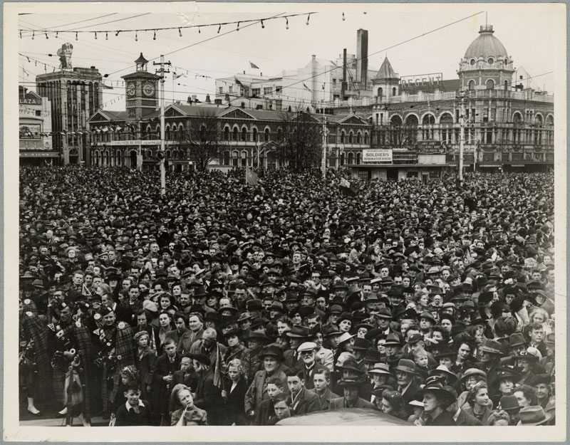 Victory celebrations following the end of World War 2 in 1945.