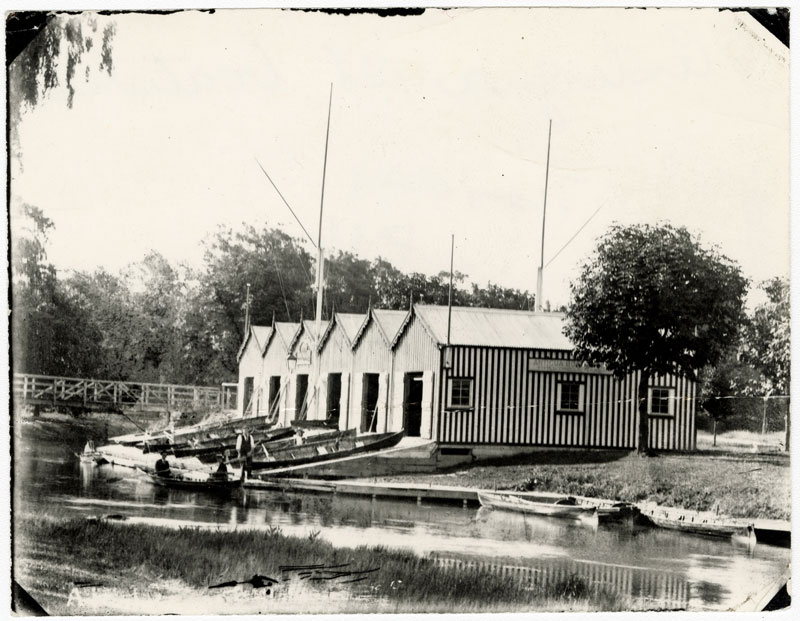 The Antigua Boat Sheds pictured in the 1890s.