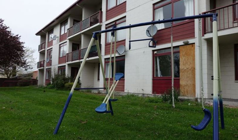 Sprinklers extinguished a kitchen fire at Airedale Courts, an apartment complex in Christchurch,...