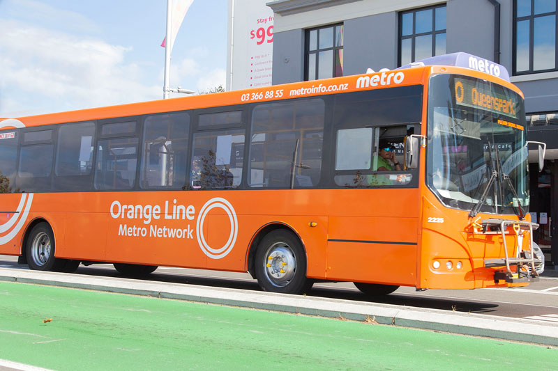 Orange Line bus on Manchester St. Photo: Geoff Sloan