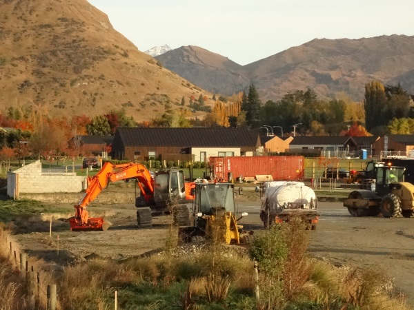 Hospital foundation works under way beside Queenstown Country Club. Photo: Mountain Scene