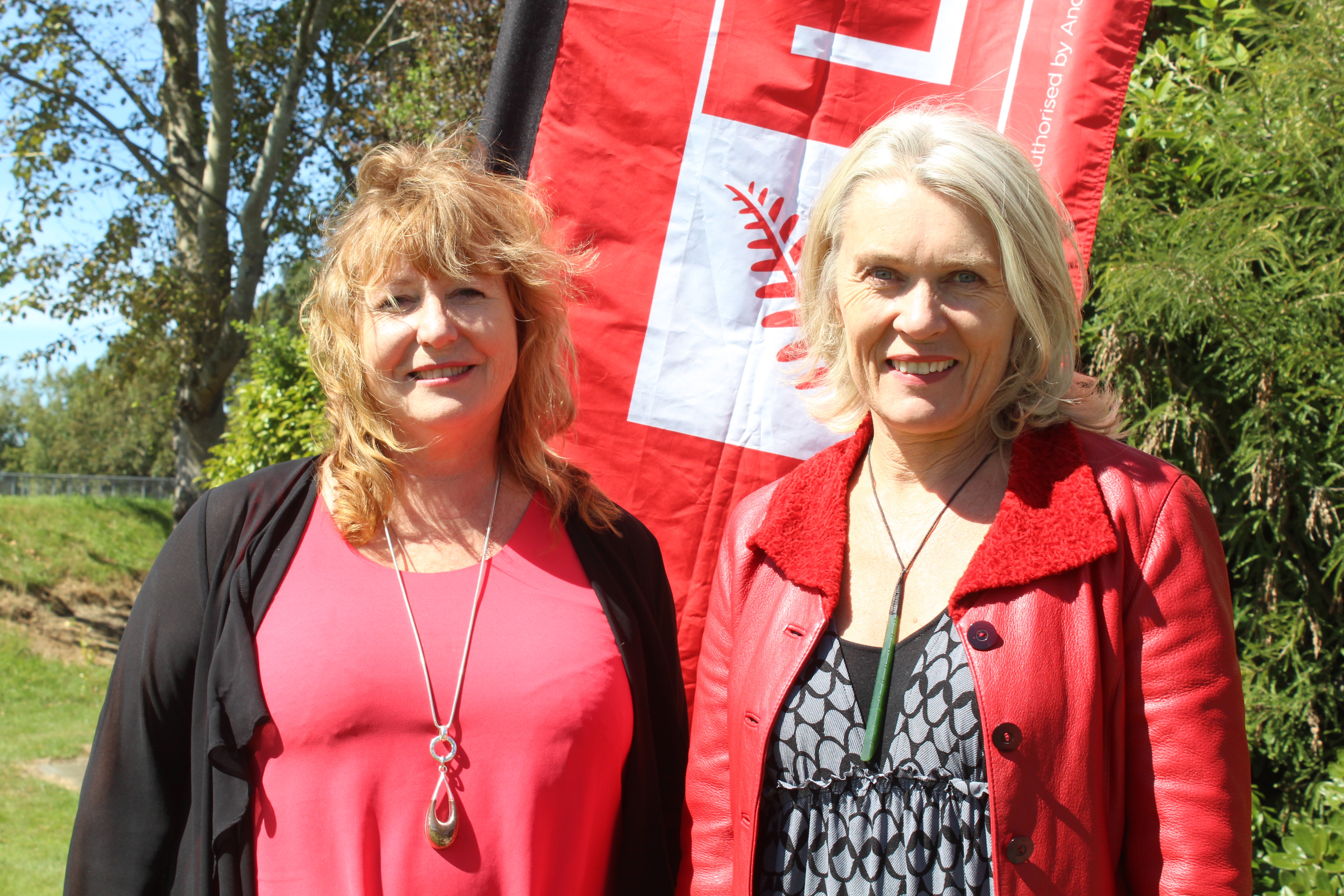 Retiring Dunedin South Labour MP Clare Curran (left) stands next to the party’s 2020 electorate...