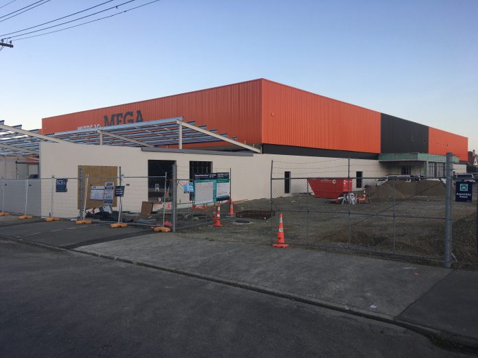 Oamaru's new Mitre 10 Mega store has been delayed by a month due to Covid-19. Photo: Daniel...