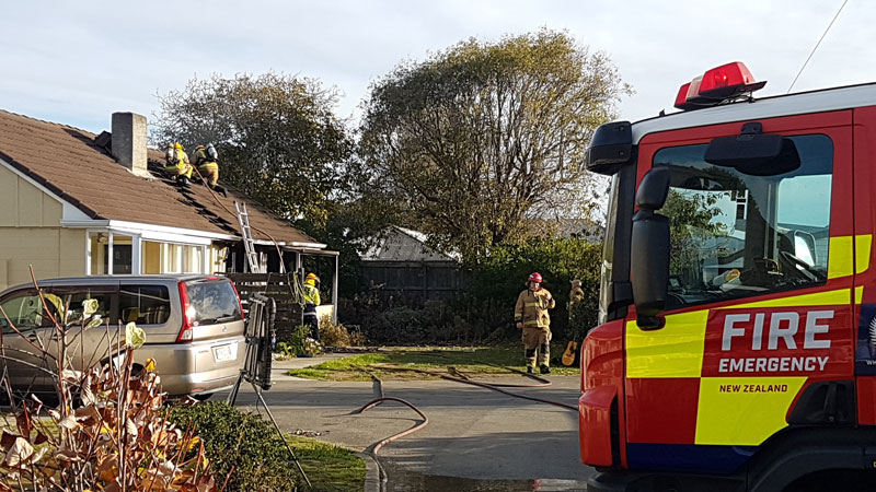 Fire crews were fighting a blaze at a house on Pages Rd, Aranui on Thursday afternoon.