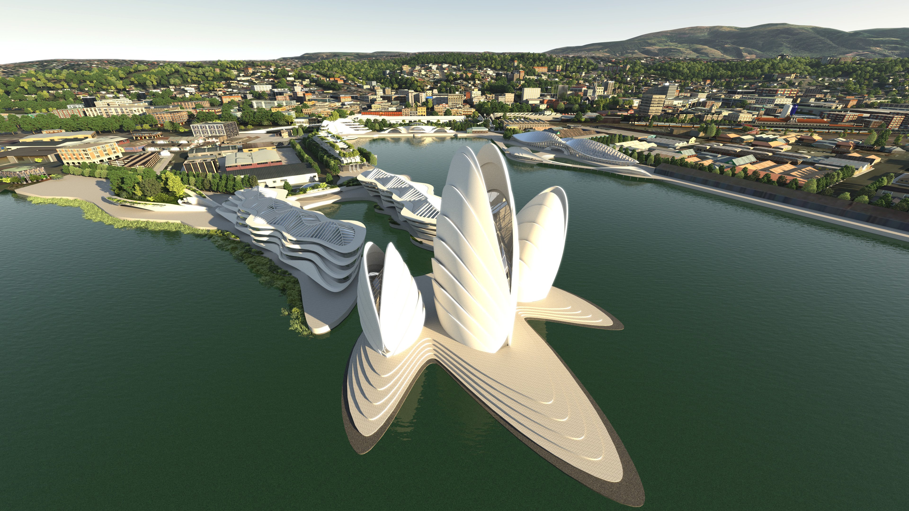 Architecture Van Brandenburg's proposal for development of the Steamer Basin area. Image:...