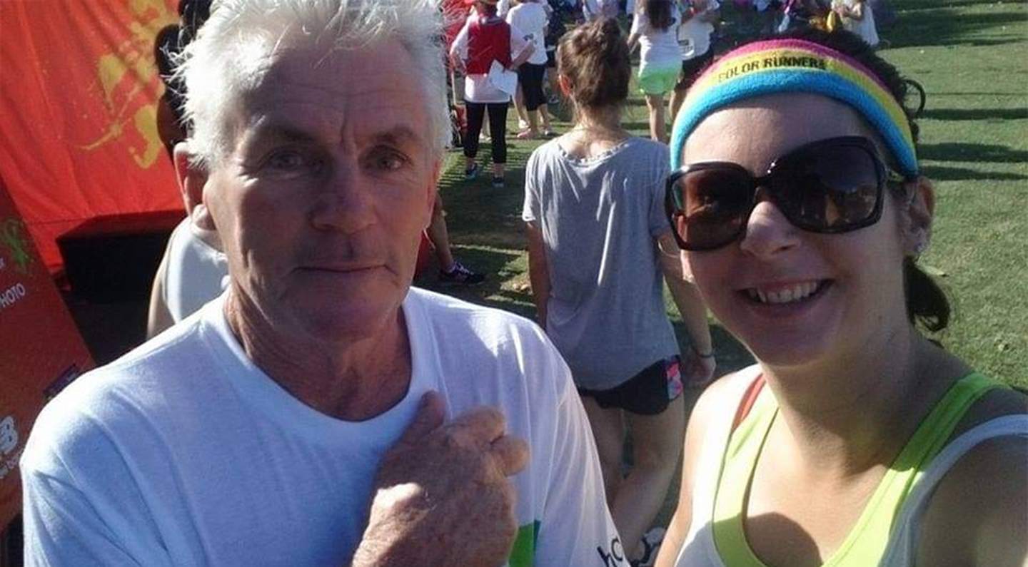 Michael Hopkins with his daughter Annette Loveland. Photo: Supplied