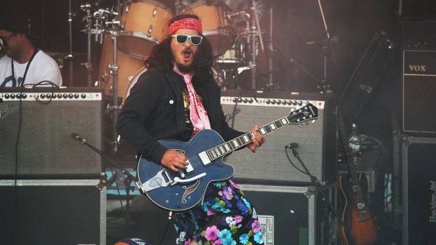 Guitarist and singer Aaron Topkona has died. Photo: Melissa Cowan via NZ Herald