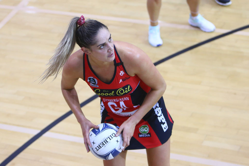 Tactix goal attack Te Paea Selby-Rickit. Photo: Getty 